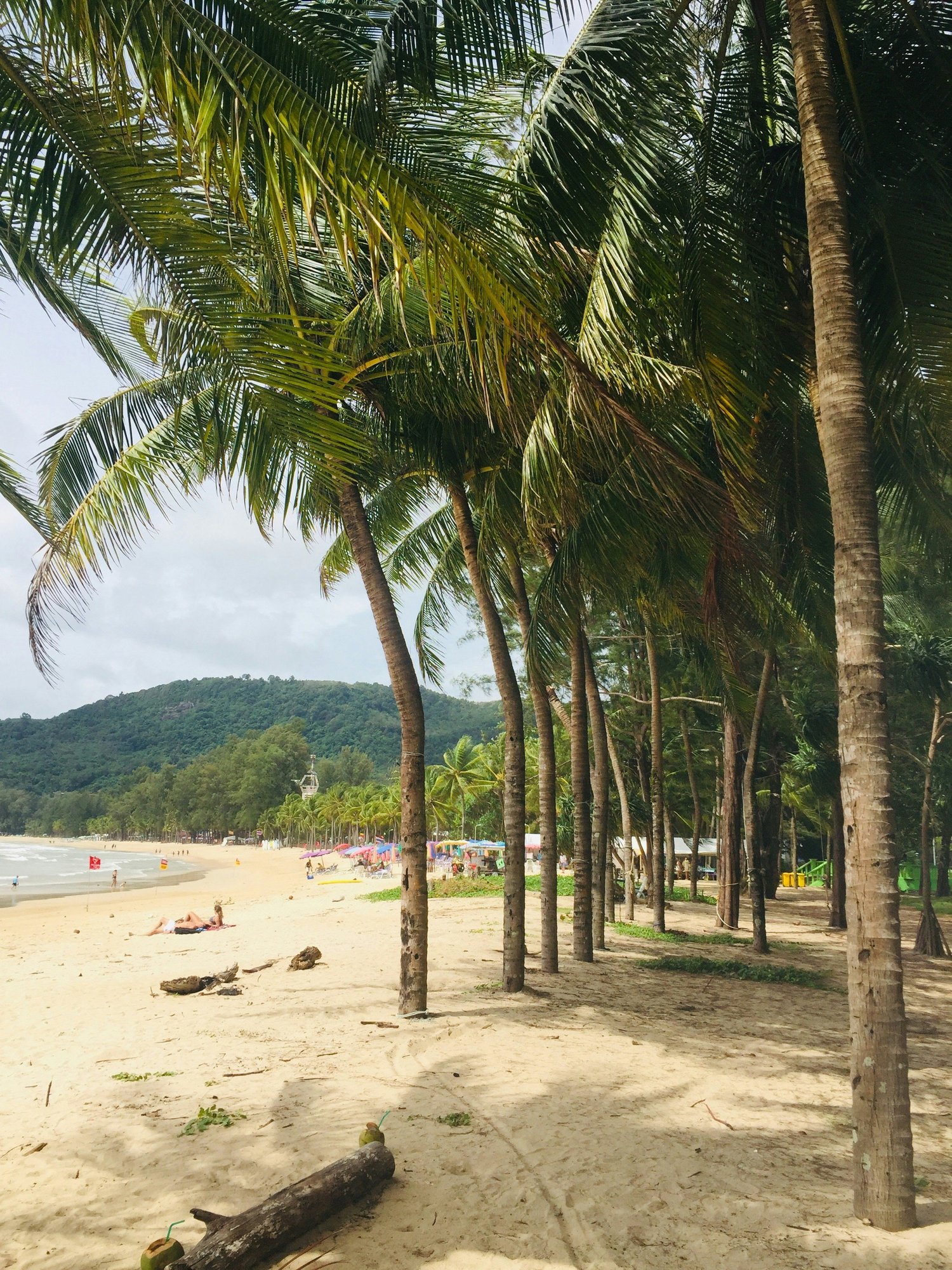 Kamala beach and tropical coastline